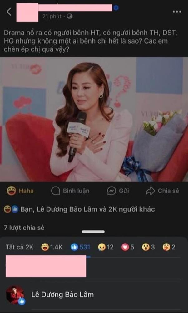 Thích bài đăng mỉa mai Nam Thư, Lê Dương Bảo Lâm giải thích lý do